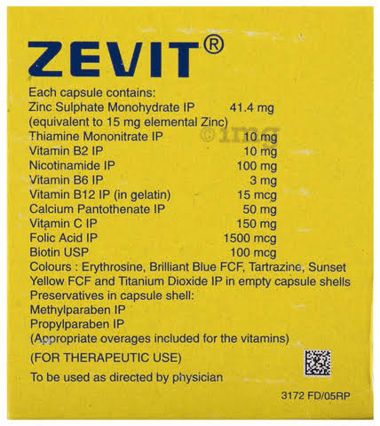 Zevit multivitamin with Ginseng tablets 