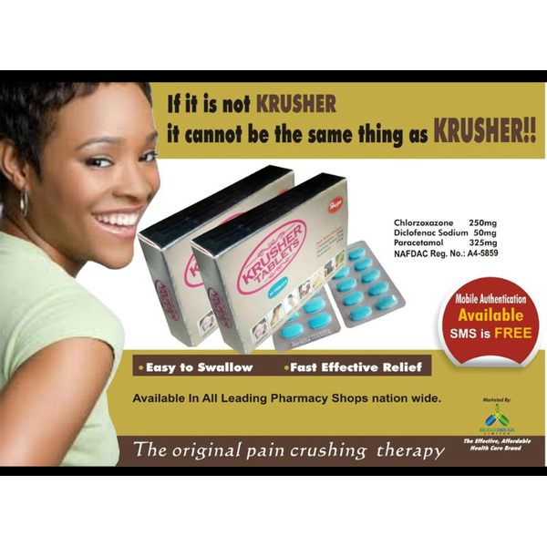 Krusher tablets for pain relief